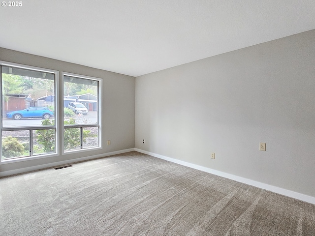 view of carpeted spare room