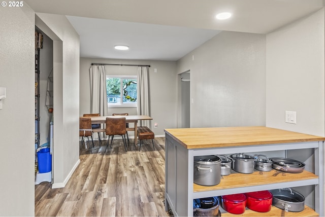 kitchen featuring hardwood / wood-style floors