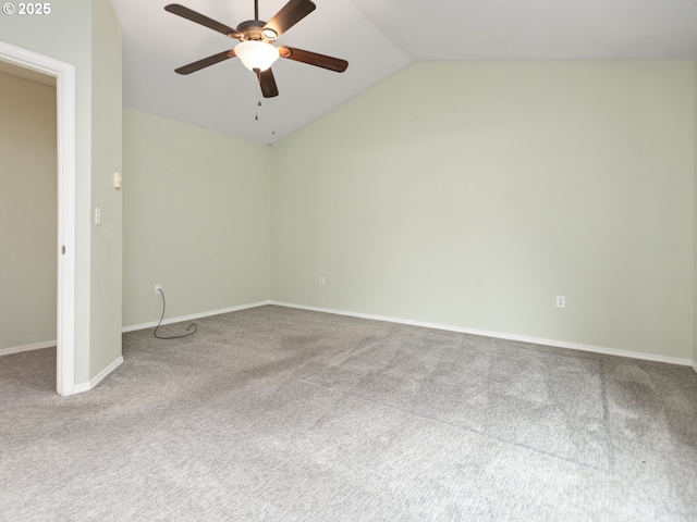 7143 SW Sagert St Unit 105, Tualatin, OR 97062 - unfurnished bedroom with vaulted ceiling, carpet floors, and a ceiling fan