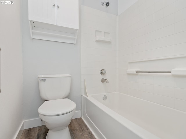 7143 SW Sagert St Unit 105, Tualatin, OR 97062 - bathroom with wood finished floors and bathtub / shower combination