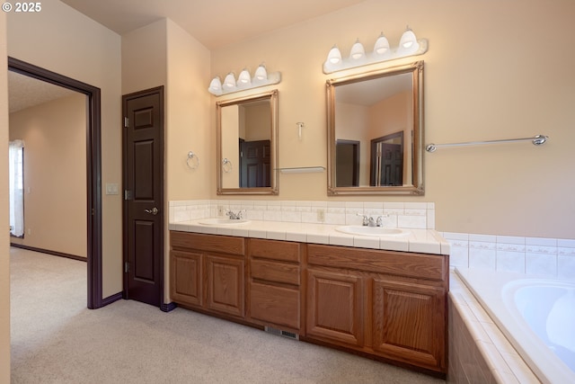 16402 SE Teal Ct, Damascus, OR 97089 - bathroom featuring double vanity and a garden tub