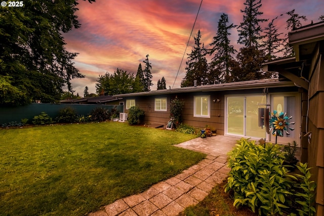 742 Shangri La Ave, Salem, OR 97303 - yard at dusk with a patio area