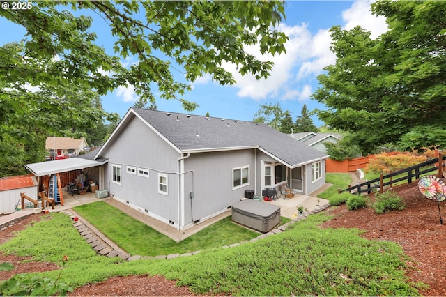 1565 Fairview Pl, Cottage Grove, OR 97424 - rear view of property with a patio and roof with shingles