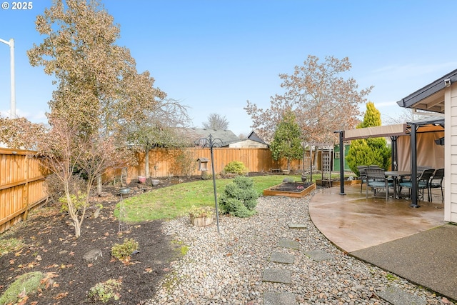 view of yard featuring a patio