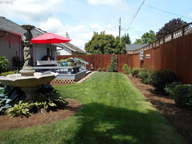 4471 Spring Meadow Ave, Eugene, OR 97404 - view of yard with a deck