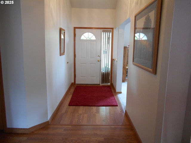 4471 Spring Meadow Ave, Eugene, OR 97404 - doorway to outside featuring wood finished floors and baseboards