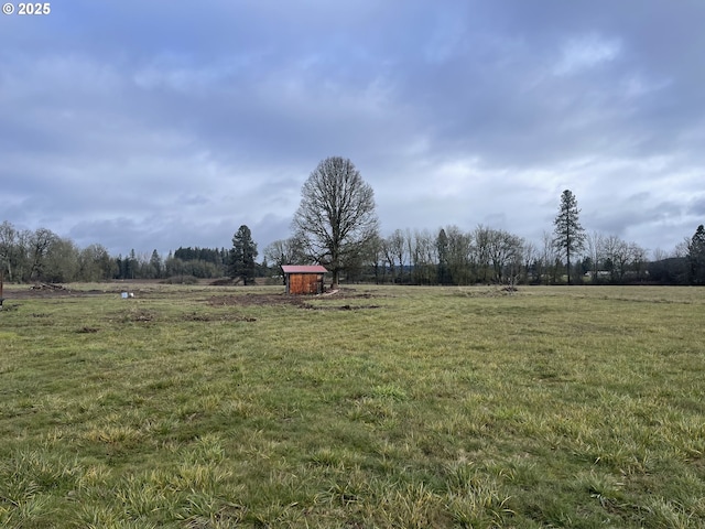 view of yard featuring a rural view