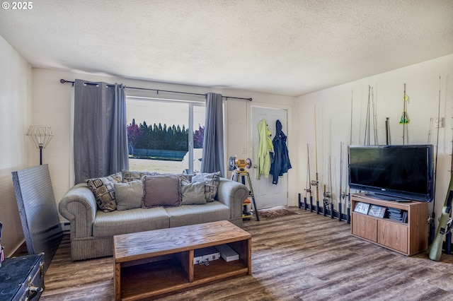 1060 Pacific Ave, Coos Bay, OR 97420 - living room with wood finished floors and a textured ceiling