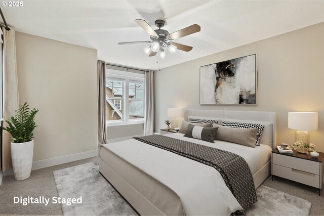 4520 Trillium, Woods, Lake Oswego, OR 97035 - carpeted bedroom with baseboards and a ceiling fan