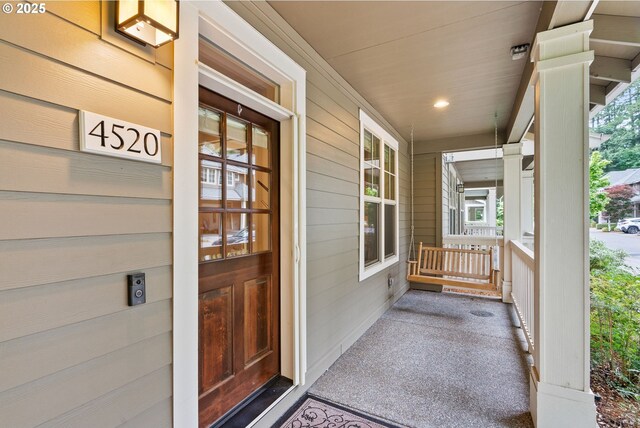 4520 Trillium, Woods, Lake Oswego, OR 97035 - property entrance with a porch