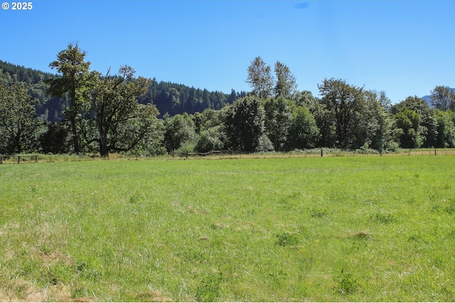 view of landscape featuring a rural view