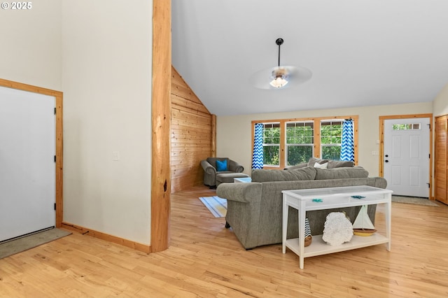 1430 N Cedar Creek Cir, Rockaway Beach, OR 97136 - living area with lofted ceiling and wood finished floors