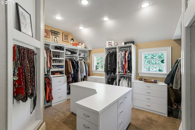 3545 Eagle Crest Rd NW, Salem, OR 97304 - walk in closet featuring lofted ceiling and light colored carpet