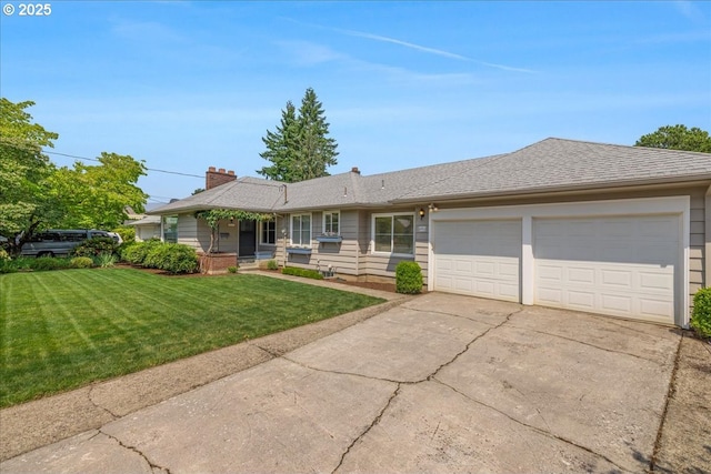 860 NE 87th Ave, Portland, OR 97220 - ranch-style house with a garage, driveway, and a front lawn