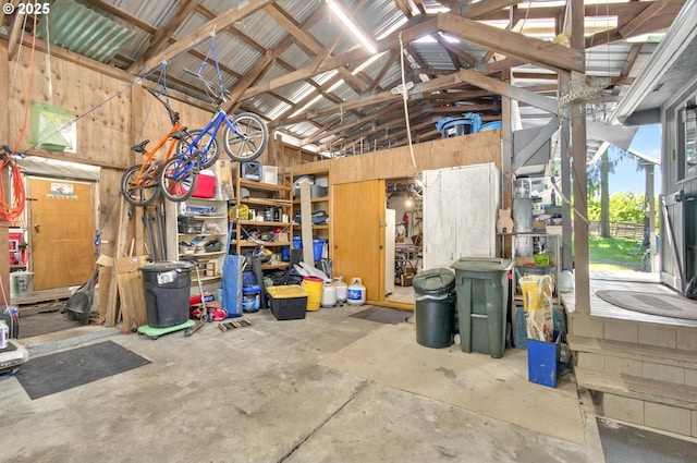 1224 Coal Creek Rd, Longview, WA 98632 - garage featuring wood walls
