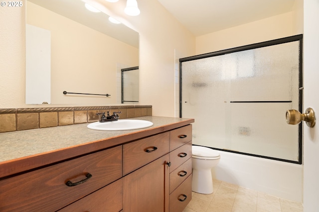 2345 NE Ridgewood Dr, Portland, OR 97212 - full bathroom featuring vanity, toilet, and shower / bath combination with glass door