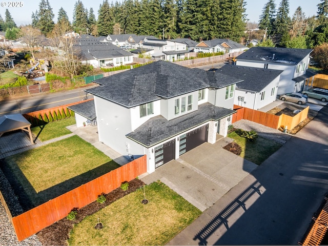 bird's eye view with a residential view