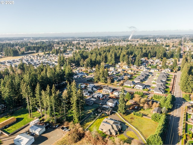 aerial view with a residential view