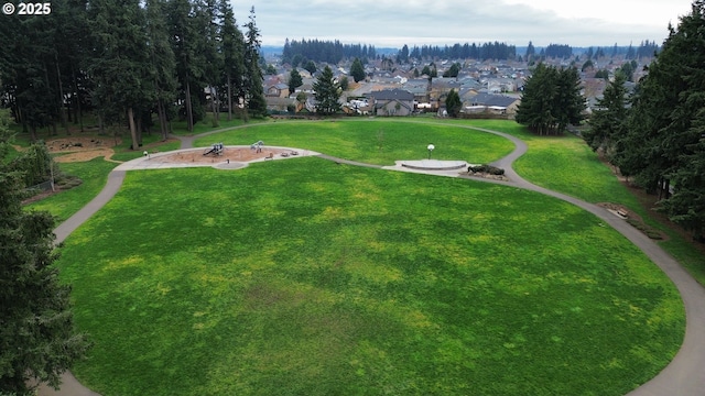 aerial view featuring a residential view