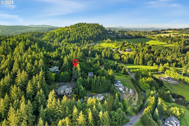 19375 SW Eastside Rd, Lake Oswego, OR 97034 - aerial overview of property's location featuring a forest and mountains