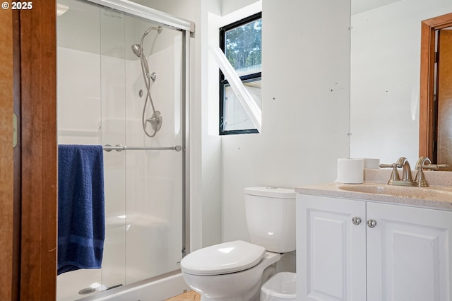 4269 Victor Point Rd, Silverton, OR 97381 - bathroom featuring a shower stall and vanity
