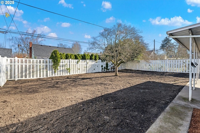 view of fenced backyard