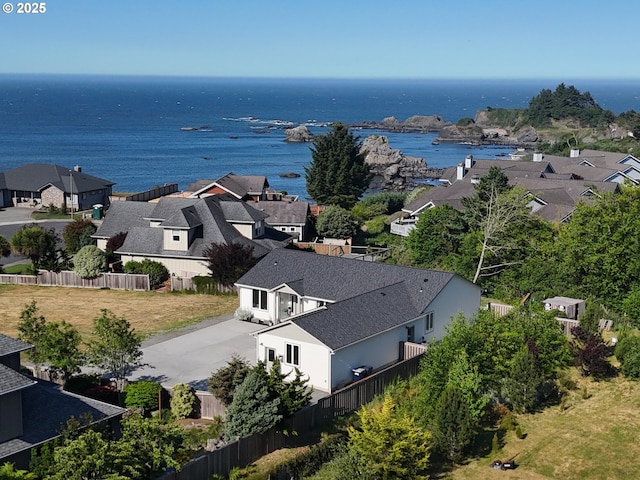 7205 Edge Cliff Dr, Brookings, OR 97415 - aerial view of residential area with a nearby body of water