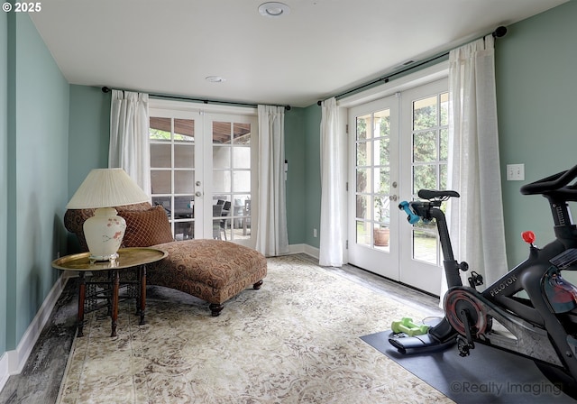 interior space with french doors