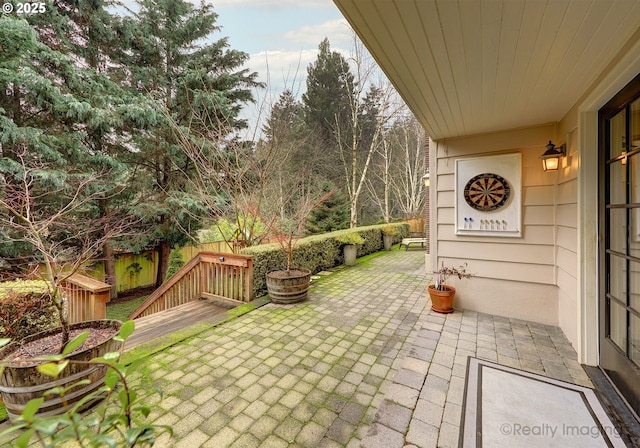 view of patio / terrace with a deck