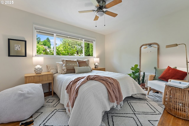 1520 SE 109th Ave, Portland, OR 97216 - bedroom with wood finished floors and a ceiling fan