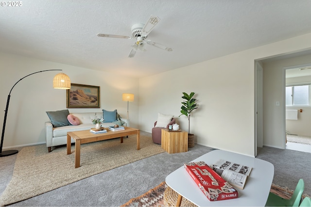 1520 SE 109th Ave, Portland, OR 97216 - living area featuring carpet and ceiling fan