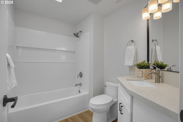 1111 SW Linneman Ave, Gresham, OR 97080 - bathroom with wood finished floors, vanity, and shower / tub combination