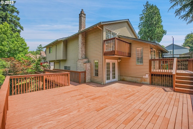 1111 SW Linneman Ave, Gresham, OR 97080 - wooden terrace with french doors