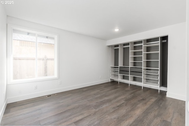 interior space featuring dark wood-type flooring