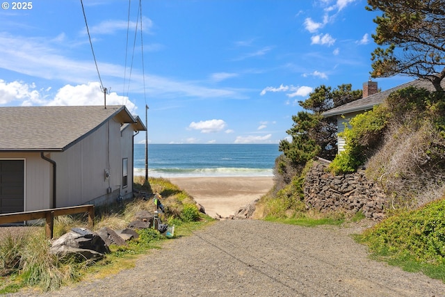 water view featuring local beach