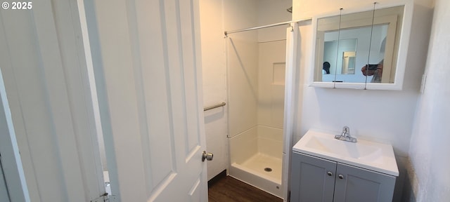 323 Academy St, Salem, OR 97301 - bathroom with a shower stall and vanity