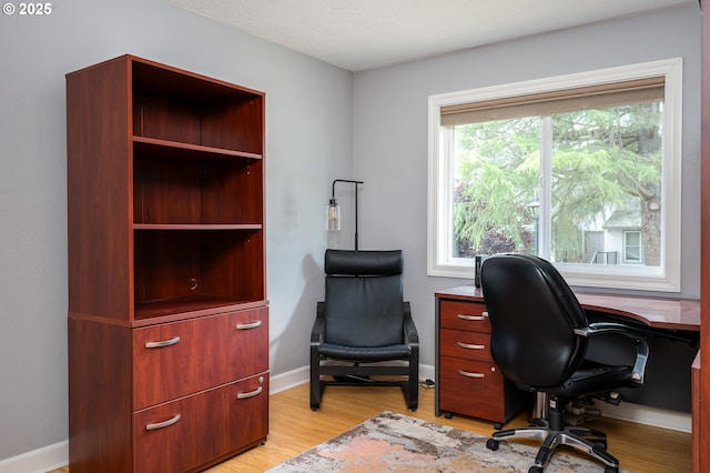 11782 SE 108th Ave, Happy Valley, OR 97086 - office area featuring light wood-style flooring and baseboards