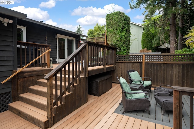 11782 SE 108th Ave, Happy Valley, OR 97086 - wooden terrace with stairs
