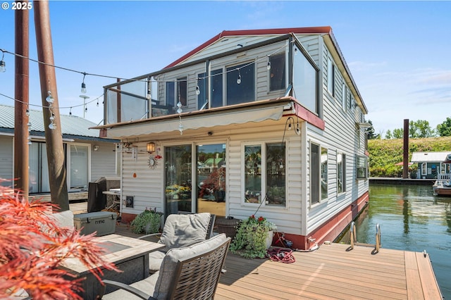 429 N Bridgeton Rd # 15, Portland, OR 97217 - back of property with a water view and a balcony