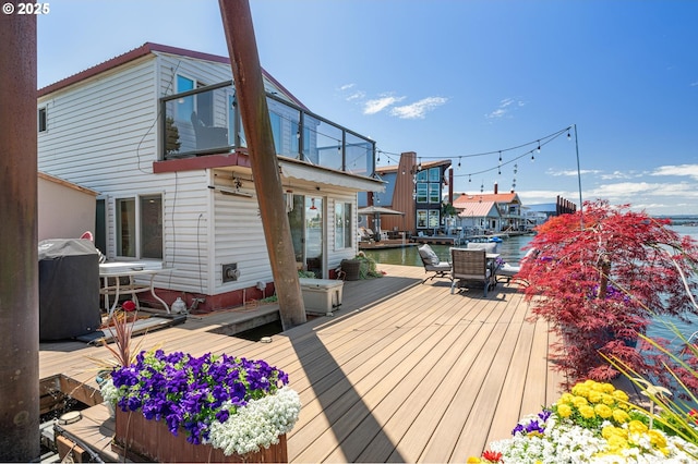 429 N Bridgeton Rd # 15, Portland, OR 97217 - wooden deck with area for grilling