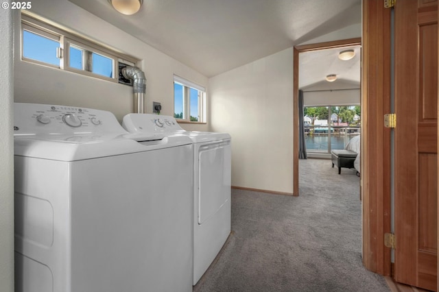 429 N Bridgeton Rd # 15, Portland, OR 97217 - washroom featuring separate washer and dryer and carpet