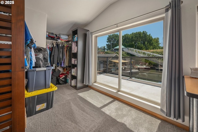 429 N Bridgeton Rd # 15, Portland, OR 97217 - walk in closet with vaulted ceiling and carpet