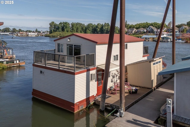 429 N Bridgeton Rd # 15, Portland, OR 97217 - dock with a water view and a balcony