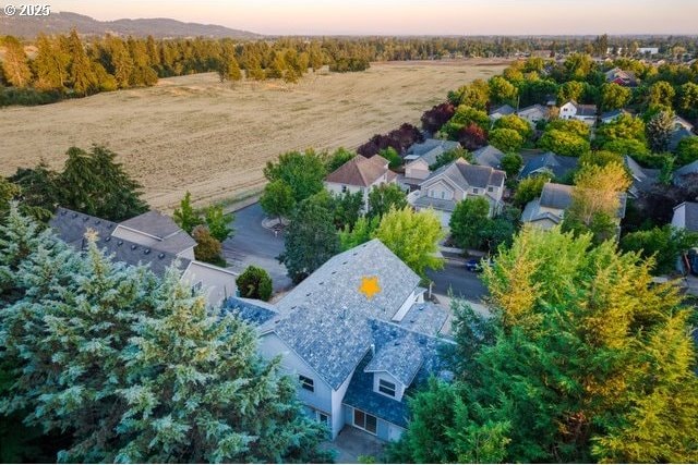 aerial view featuring a residential view