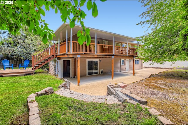 4080 SW 196th Ave, Beaverton, OR 97078 - back of house with a wooden deck, a patio, and stairs