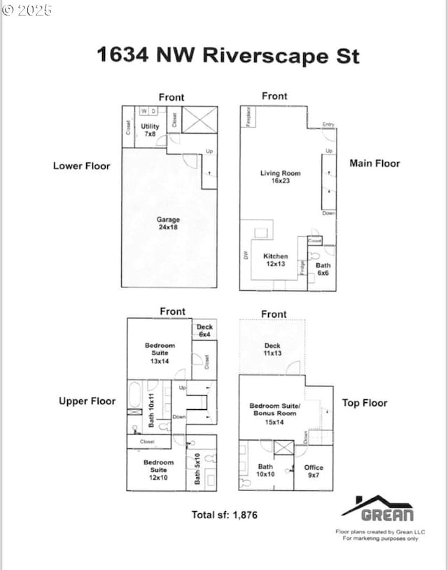 1634 NW Riverscape St, Portland, OR 97209 - property floor plan