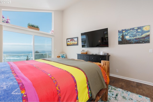 461 Home Ct, Rockaway Beach, OR 97136 - bedroom featuring wood finished floors and access to outside