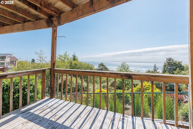 461 Home Ct, Rockaway Beach, OR 97136 - wooden terrace with a water view