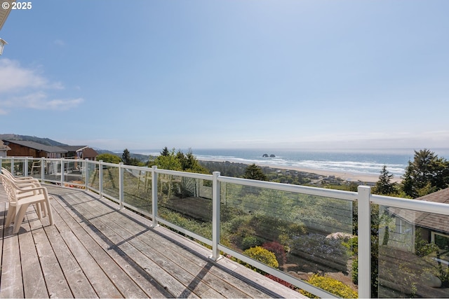 461 Home Ct, Rockaway Beach, OR 97136 - wooden deck with a water view