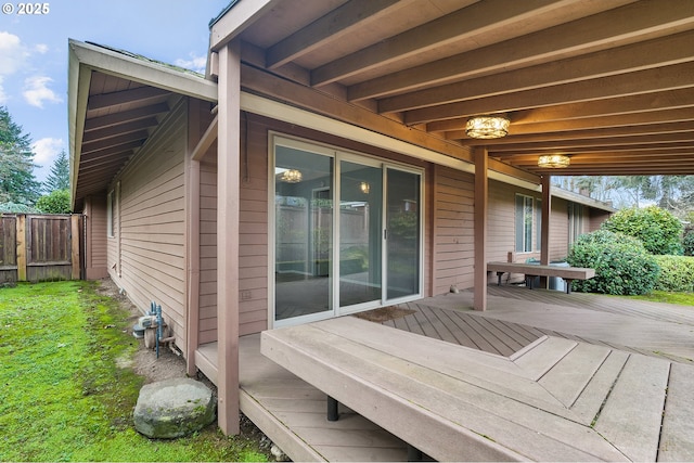 view of wooden deck